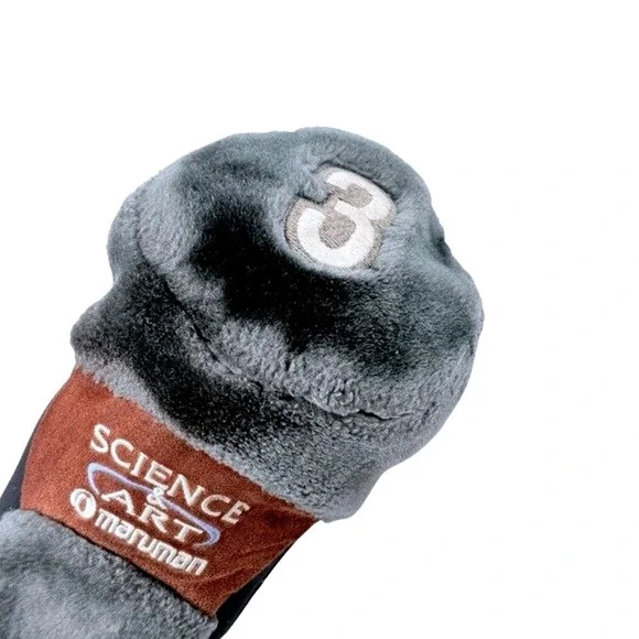 Maruman Science & Art #3 Golf Headcover Plush Fur Knit Sock Driver Cover - Picture 4 of 5